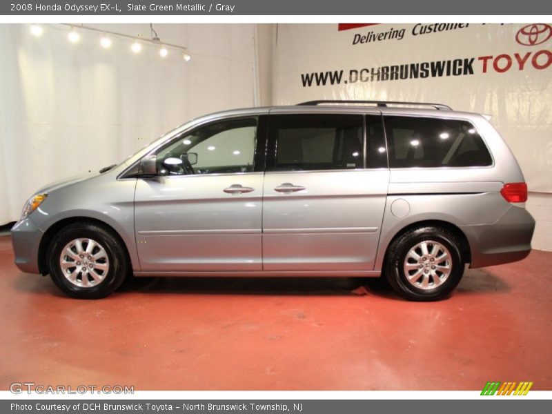 Slate Green Metallic / Gray 2008 Honda Odyssey EX-L