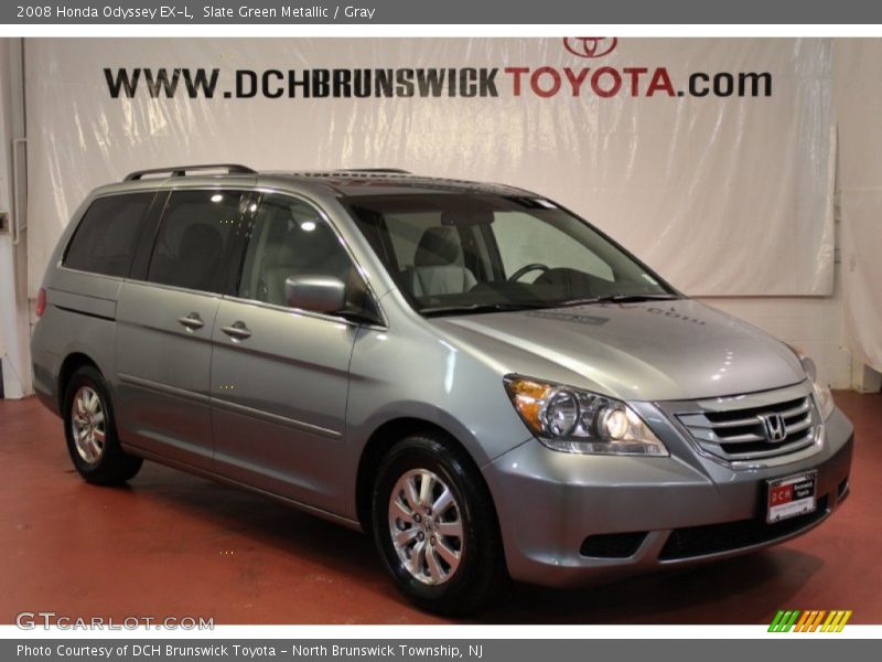 Slate Green Metallic / Gray 2008 Honda Odyssey EX-L