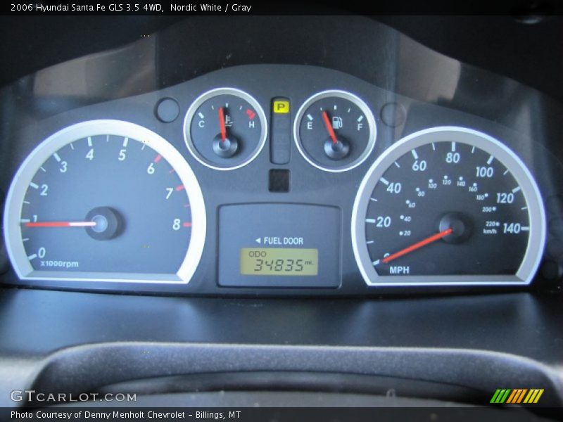 Nordic White / Gray 2006 Hyundai Santa Fe GLS 3.5 4WD