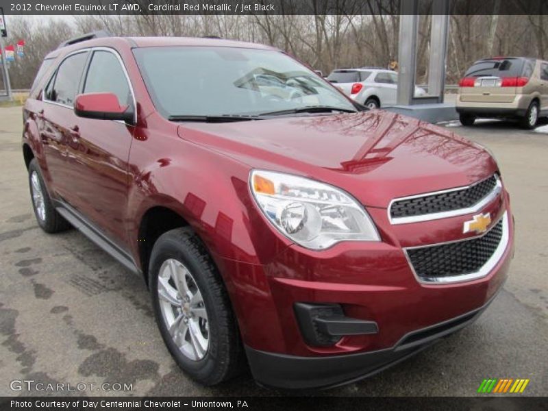 Cardinal Red Metallic / Jet Black 2012 Chevrolet Equinox LT AWD