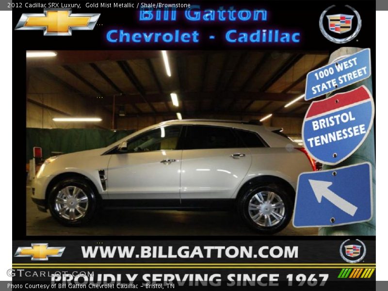 Gold Mist Metallic / Shale/Brownstone 2012 Cadillac SRX Luxury