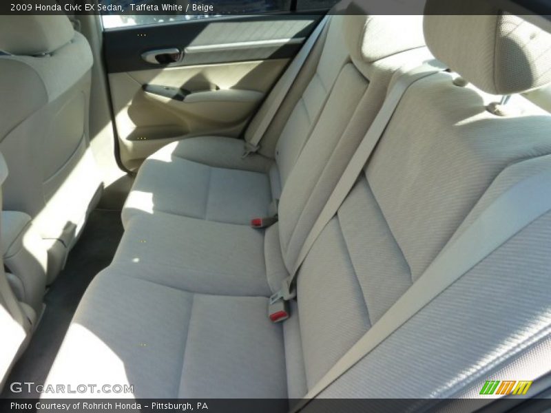 Taffeta White / Beige 2009 Honda Civic EX Sedan