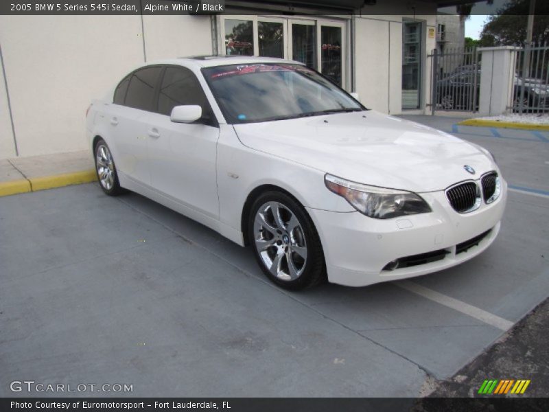 Alpine White / Black 2005 BMW 5 Series 545i Sedan