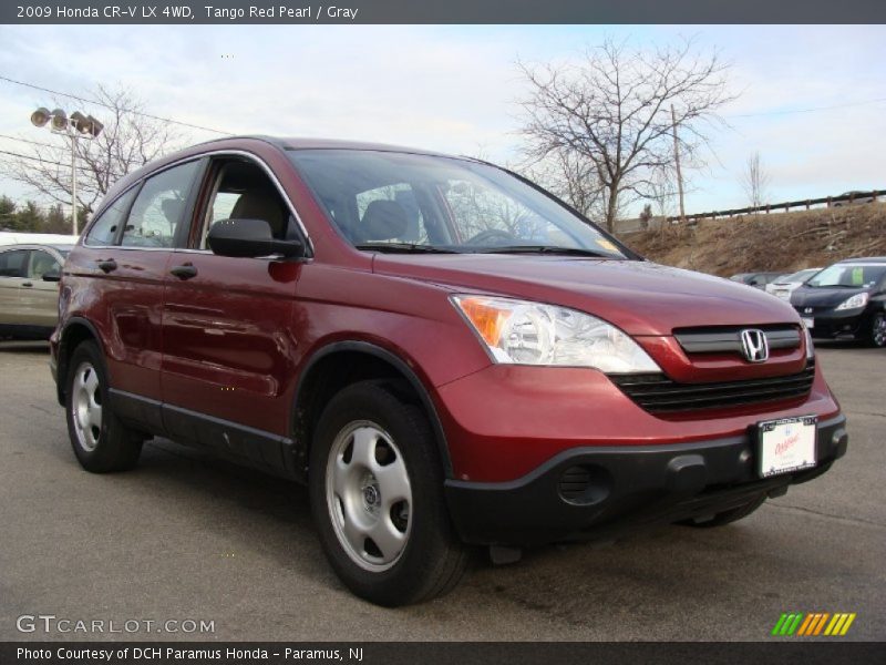 Tango Red Pearl / Gray 2009 Honda CR-V LX 4WD