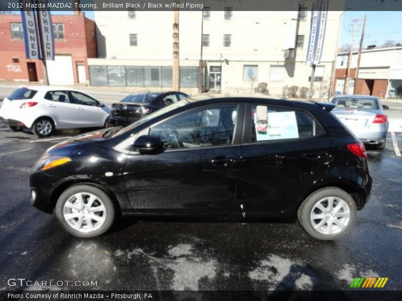 Brilliant Black / Black w/Red Piping 2012 Mazda MAZDA2 Touring