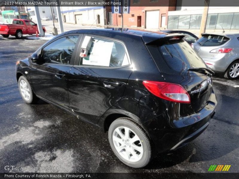 Brilliant Black / Black w/Red Piping 2012 Mazda MAZDA2 Touring