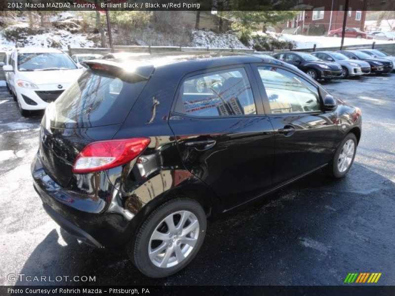 Brilliant Black / Black w/Red Piping 2012 Mazda MAZDA2 Touring