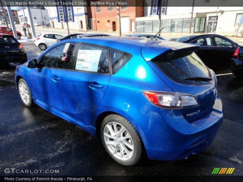 Sky Blue Mica / Black 2012 Mazda MAZDA3 s Grand Touring 5 Door