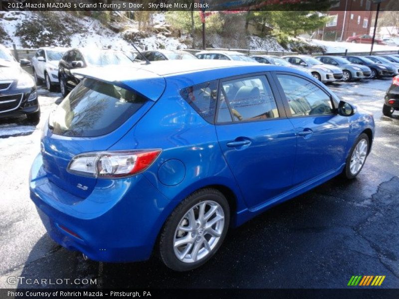 Sky Blue Mica / Black 2012 Mazda MAZDA3 s Grand Touring 5 Door