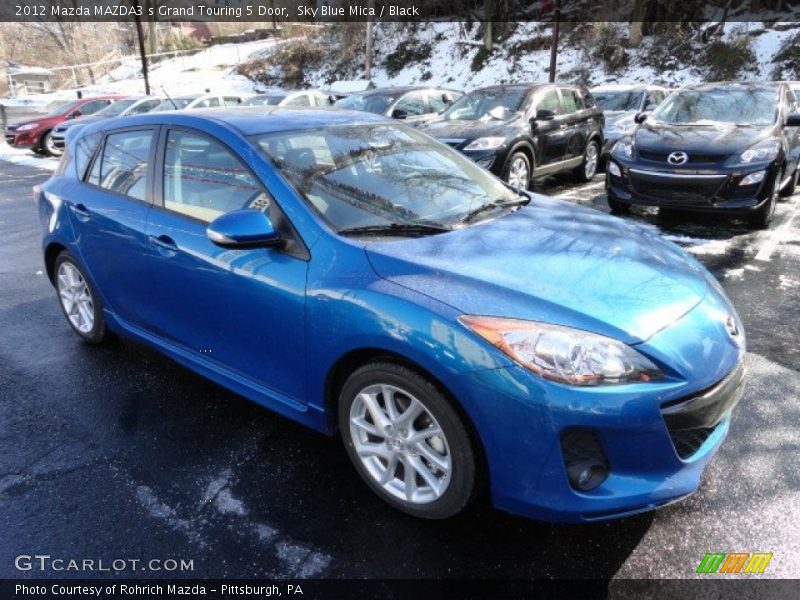 Sky Blue Mica / Black 2012 Mazda MAZDA3 s Grand Touring 5 Door