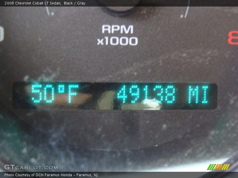 Black / Gray 2008 Chevrolet Cobalt LT Sedan