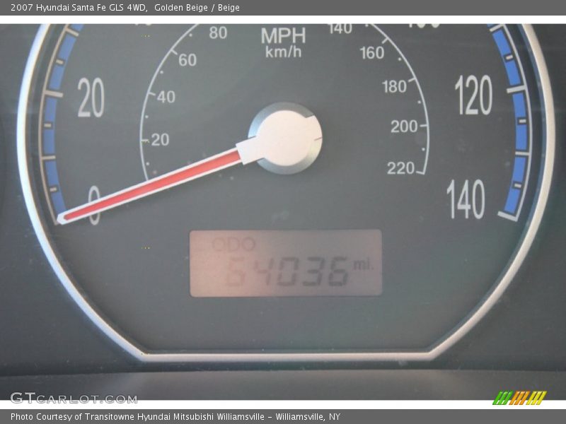 Golden Beige / Beige 2007 Hyundai Santa Fe GLS 4WD