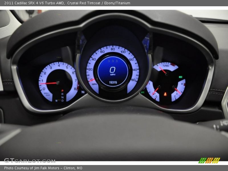 Crystal Red Tintcoat / Ebony/Titanium 2011 Cadillac SRX 4 V6 Turbo AWD