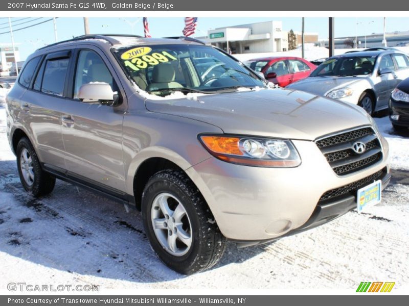 Golden Beige / Beige 2007 Hyundai Santa Fe GLS 4WD