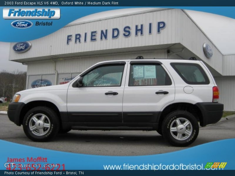 Oxford White / Medium Dark Flint 2003 Ford Escape XLS V6 4WD