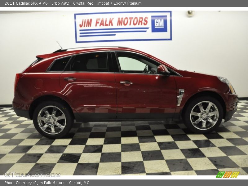 Crystal Red Tintcoat / Ebony/Titanium 2011 Cadillac SRX 4 V6 Turbo AWD