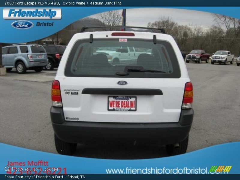 Oxford White / Medium Dark Flint 2003 Ford Escape XLS V6 4WD
