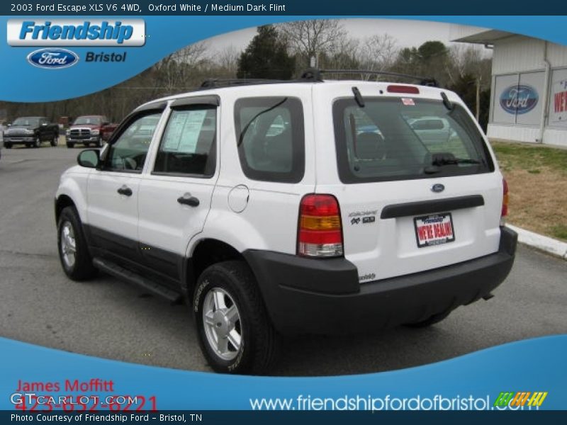 Oxford White / Medium Dark Flint 2003 Ford Escape XLS V6 4WD