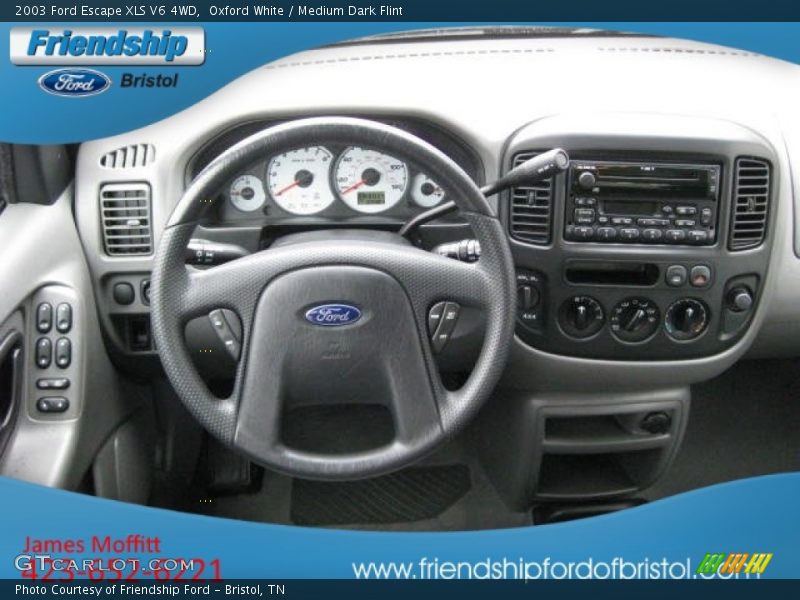 Oxford White / Medium Dark Flint 2003 Ford Escape XLS V6 4WD