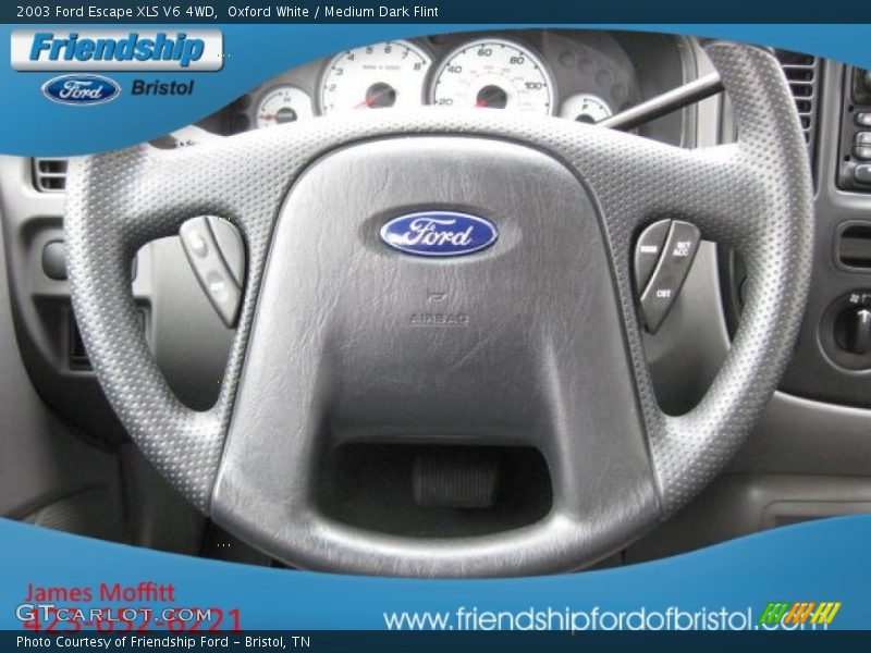 Oxford White / Medium Dark Flint 2003 Ford Escape XLS V6 4WD