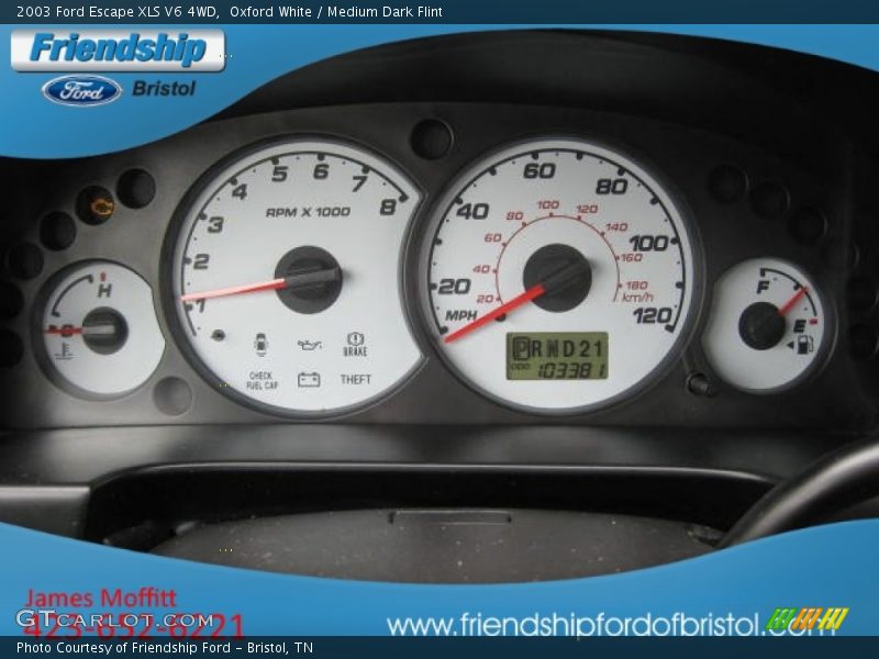 Oxford White / Medium Dark Flint 2003 Ford Escape XLS V6 4WD