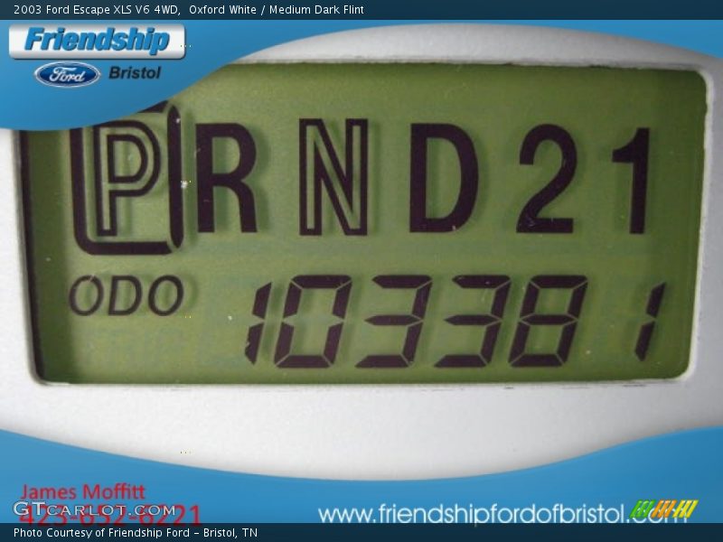 Oxford White / Medium Dark Flint 2003 Ford Escape XLS V6 4WD