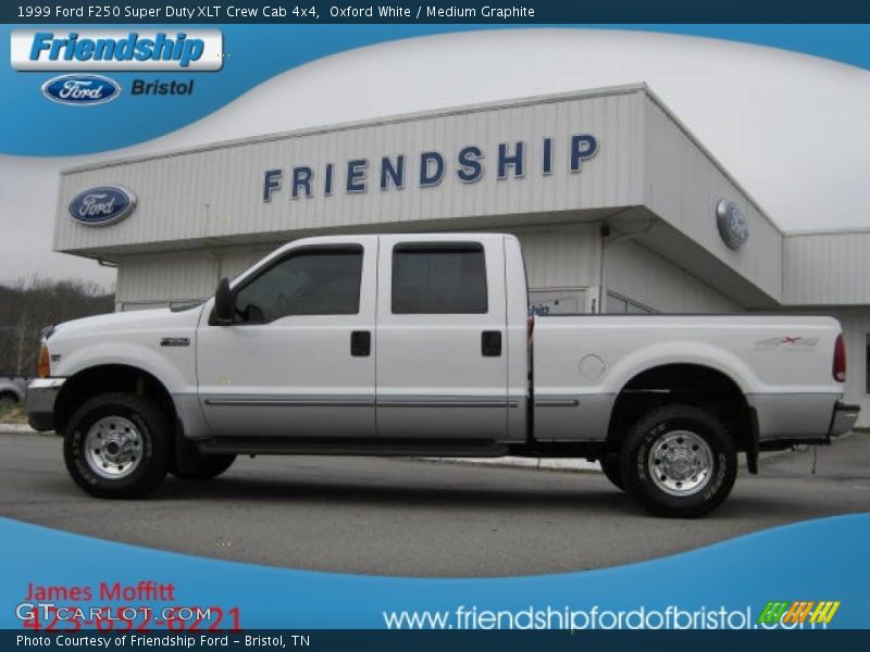 Oxford White / Medium Graphite 1999 Ford F250 Super Duty XLT Crew Cab 4x4