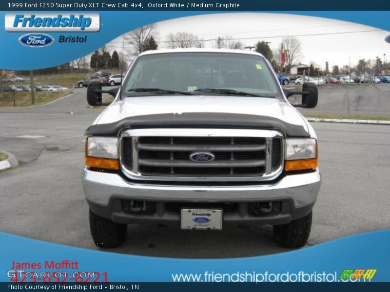 Oxford White / Medium Graphite 1999 Ford F250 Super Duty XLT Crew Cab 4x4