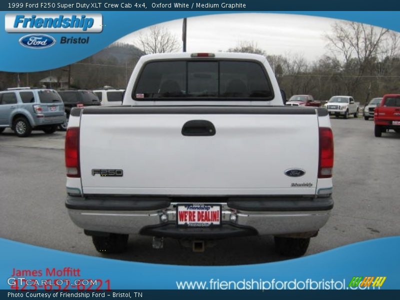Oxford White / Medium Graphite 1999 Ford F250 Super Duty XLT Crew Cab 4x4