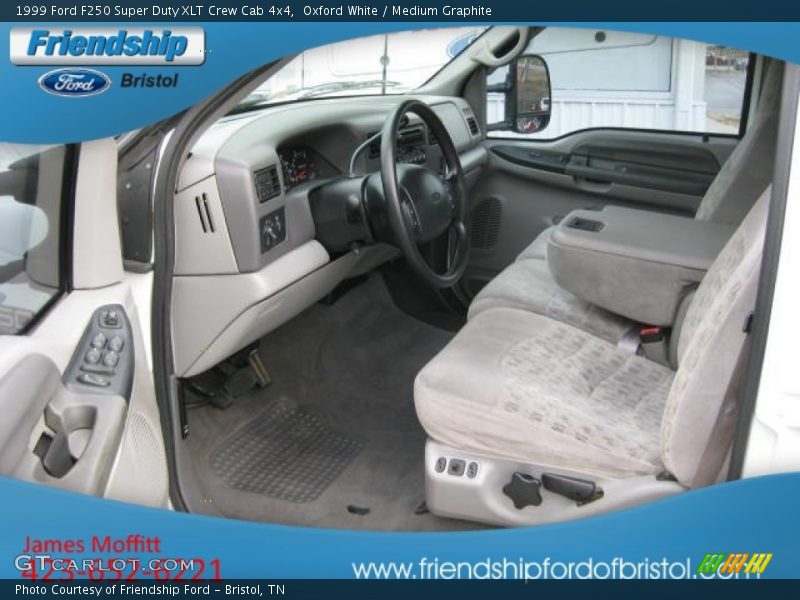 Oxford White / Medium Graphite 1999 Ford F250 Super Duty XLT Crew Cab 4x4