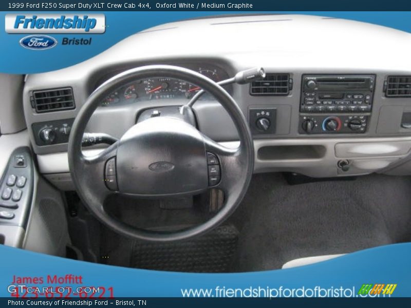 Oxford White / Medium Graphite 1999 Ford F250 Super Duty XLT Crew Cab 4x4