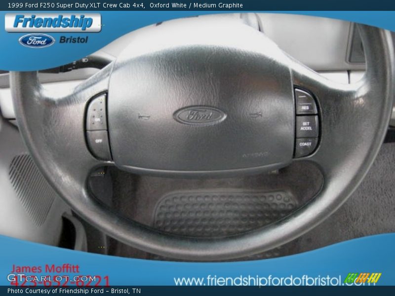 Oxford White / Medium Graphite 1999 Ford F250 Super Duty XLT Crew Cab 4x4