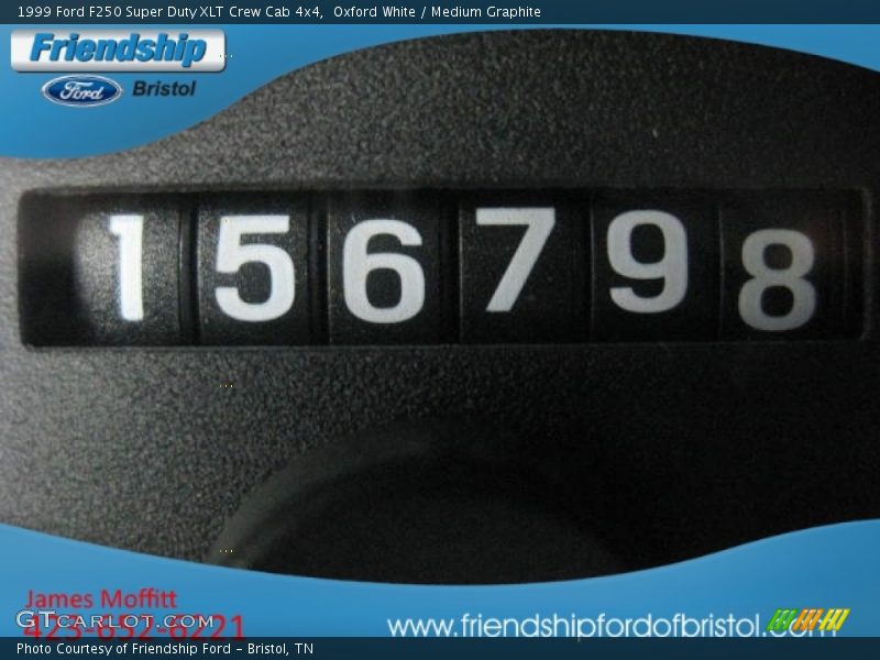 Oxford White / Medium Graphite 1999 Ford F250 Super Duty XLT Crew Cab 4x4