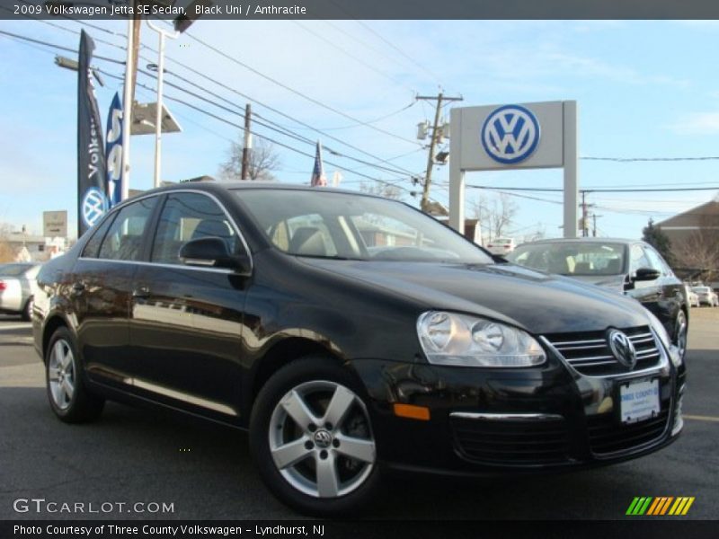 Black Uni / Anthracite 2009 Volkswagen Jetta SE Sedan