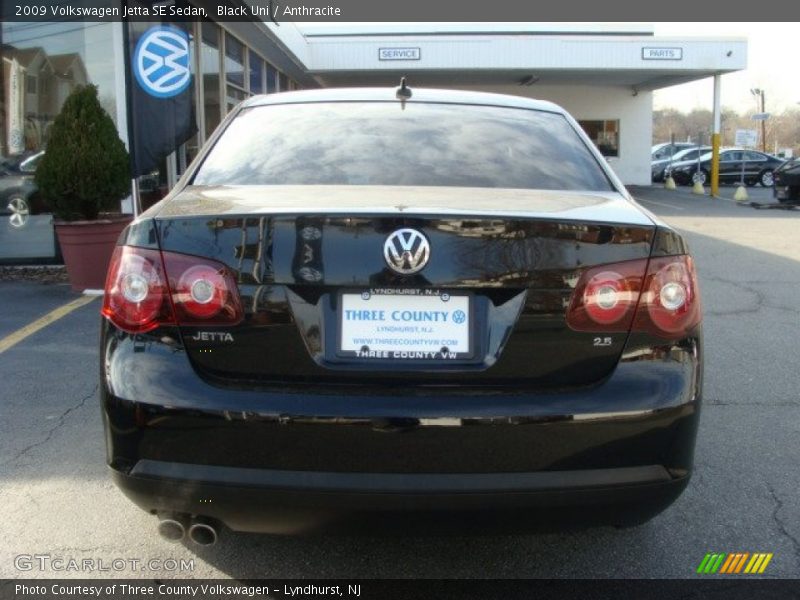 Black Uni / Anthracite 2009 Volkswagen Jetta SE Sedan