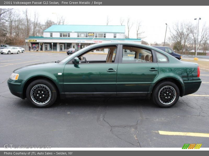 Pine Green Metallic / Beige 2001 Volkswagen Passat GLS Sedan