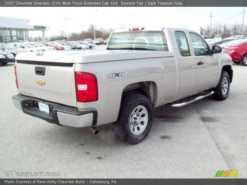 Doeskin Tan / Dark Titanium Gray 2007 Chevrolet Silverado 1500 Work Truck Extended Cab 4x4