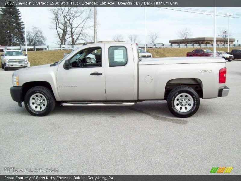 Doeskin Tan / Dark Titanium Gray 2007 Chevrolet Silverado 1500 Work Truck Extended Cab 4x4