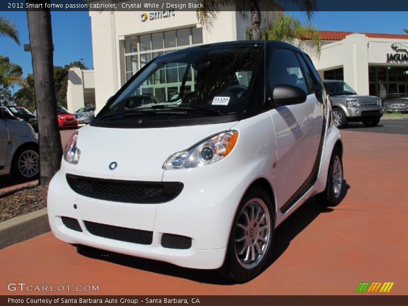 Crystal White / Design Black 2012 Smart fortwo passion cabriolet