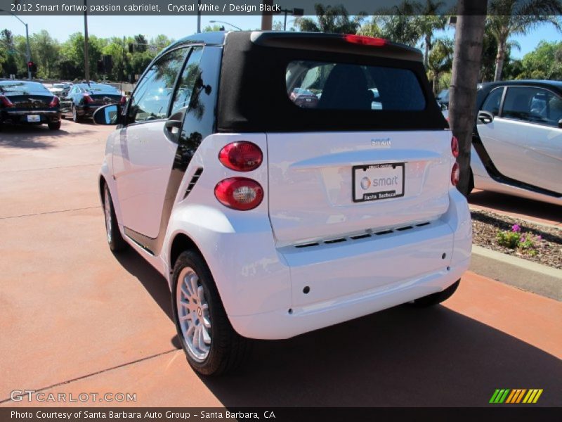 Crystal White / Design Black 2012 Smart fortwo passion cabriolet