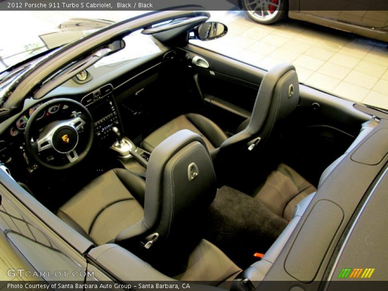 Black / Black 2012 Porsche 911 Turbo S Cabriolet