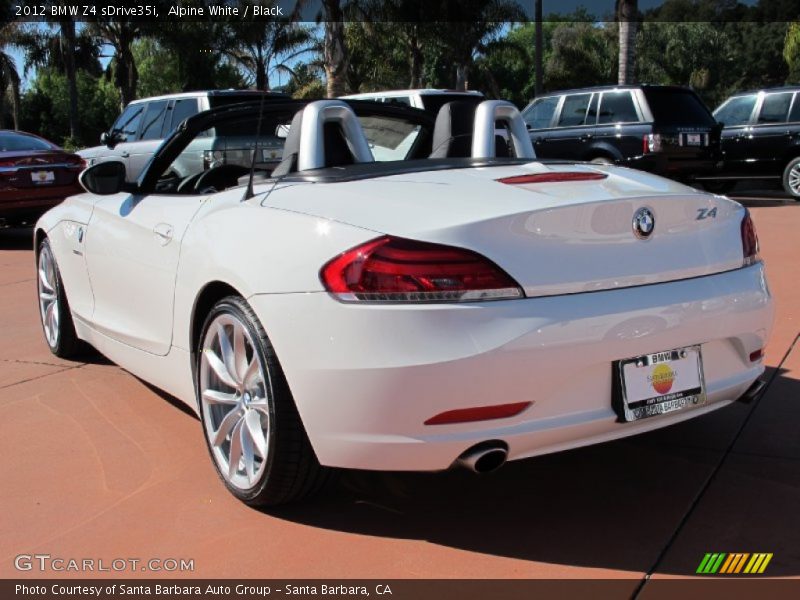 Alpine White / Black 2012 BMW Z4 sDrive35i
