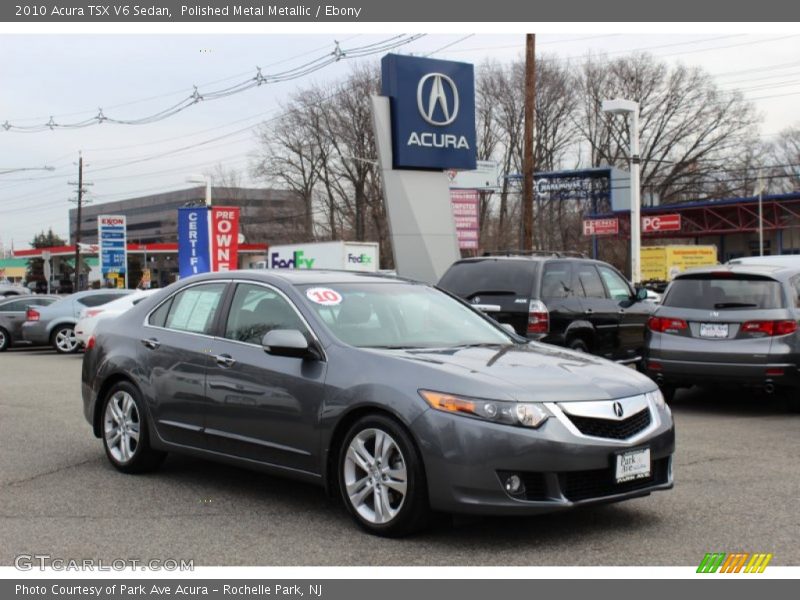 Polished Metal Metallic / Ebony 2010 Acura TSX V6 Sedan
