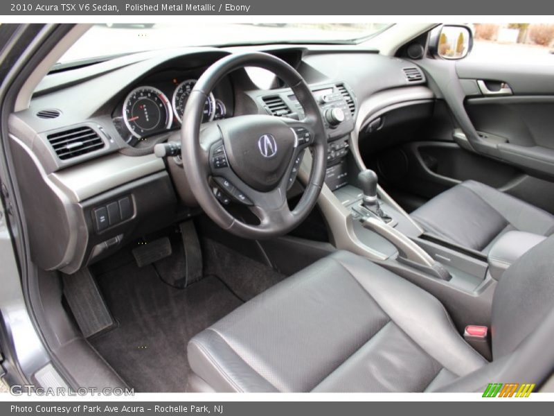 Polished Metal Metallic / Ebony 2010 Acura TSX V6 Sedan
