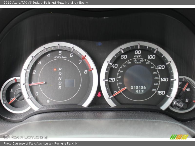 Polished Metal Metallic / Ebony 2010 Acura TSX V6 Sedan