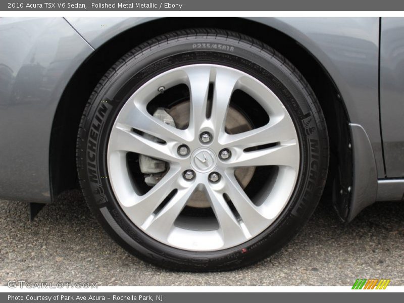 Polished Metal Metallic / Ebony 2010 Acura TSX V6 Sedan