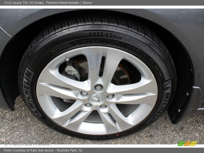 Polished Metal Metallic / Ebony 2010 Acura TSX V6 Sedan
