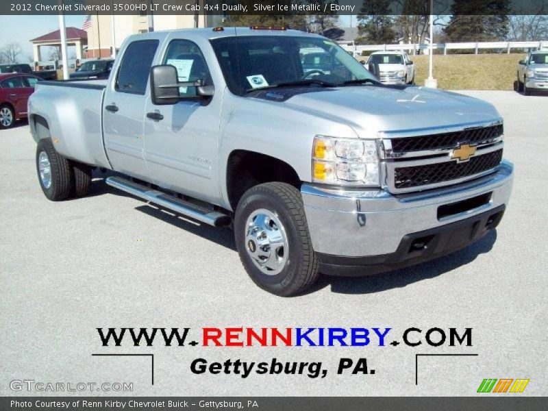 Silver Ice Metallic / Ebony 2012 Chevrolet Silverado 3500HD LT Crew Cab 4x4 Dually