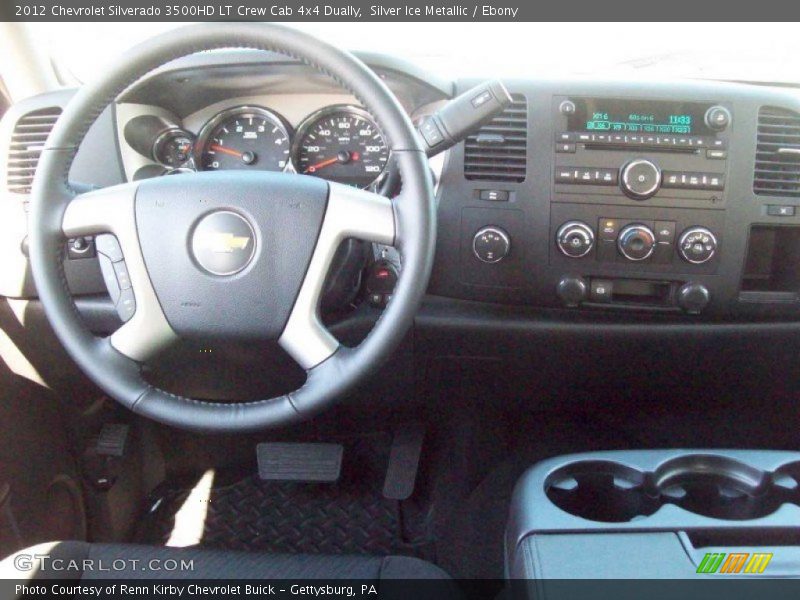 Silver Ice Metallic / Ebony 2012 Chevrolet Silverado 3500HD LT Crew Cab 4x4 Dually