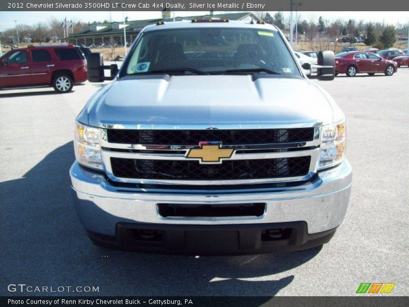 Silver Ice Metallic / Ebony 2012 Chevrolet Silverado 3500HD LT Crew Cab 4x4 Dually